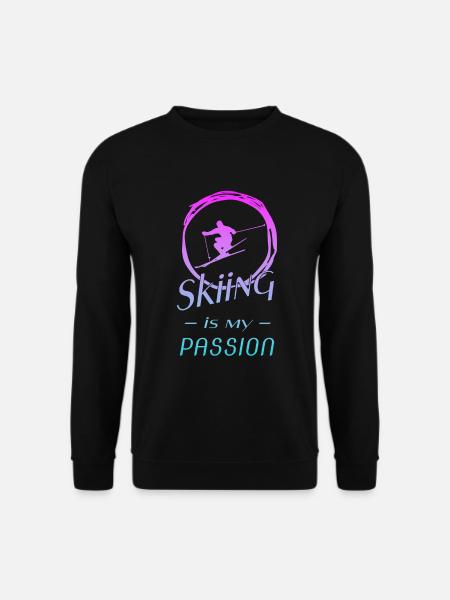skiing - Unisex Pullover - Schwarz
