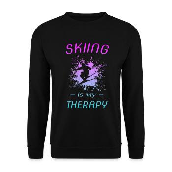 Skifahren - Unisex Pullover - Schwarz - Vorne - Alina (178cm) & Michal (187cm)