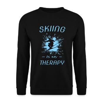 skiing ski skifahren - Unisex Pullover - Schwarz - Vorne - Alina (178cm) & Michal (187cm)