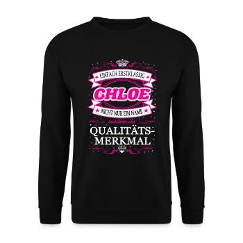 Quality Feature Chloe Simply Top Notch Outfit - Unisex Sweatshirt - black - Front - Alina (178cm) & Michal (187cm)