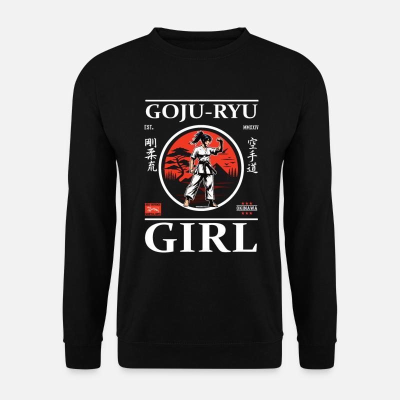 Goju-Ryu Girl - Starkes Mädchen im Kampfsport - Unisex Pullover - Schwarz