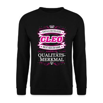 Caractéristique de qualité Cleo tout simplement tenue de première classe - Sweat-shirt Unisexe - noir - Devant - Alina (178cm) & Michal (187cm)
