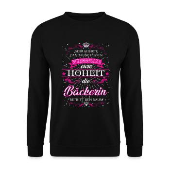 Votre Altesse le Boulanger entre dans la pièce - Sweat-shirt Unisexe - noir - Devant - Alina (178cm) & Michal (187cm)