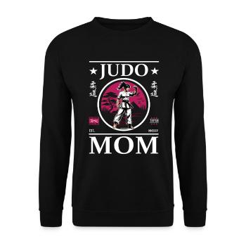Judo Mom - cooles Judka Mutter Design - Unisex Pullover - Schwarz - Vorne - Alina (178cm) & Michal (187cm)