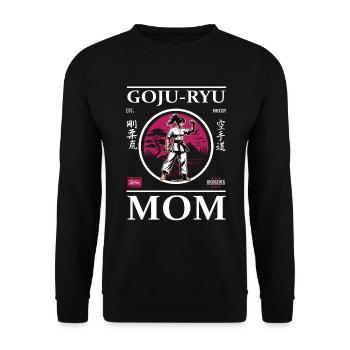 Goju-Ryu Karate Mom - Unisex Pullover - Schwarz - Vorne - Alina (178cm) & Michal (187cm)