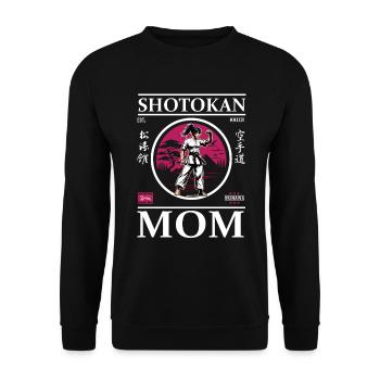 Shotokan Karate Mom - Unisex Sweatshirt - black - Front - Alina (178cm) & Michal (187cm)