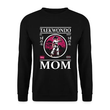 Taekwondo Mom - Arts Martiaux Mom Design - Sweat-shirt Unisexe - noir - Devant - Alina (178cm) & Michal (187cm)