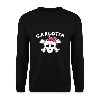 Pirate Carlotta Design for Girls and Women - Unisex Sweatshirt - black - Front - Alina (178cm) & Michal (187cm)