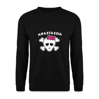 Pirate Anastasia Design for Girls and Women - Unisex Sweatshirt - black - Front - Alina (178cm) & Michal (187cm)