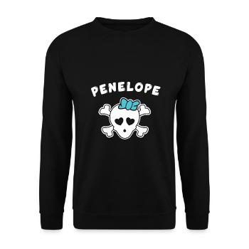 Pirate Penelope Design pour les filles et les femmes - Sweat-shirt Unisexe - noir - Devant - Alina (178cm) & Michal (187cm)