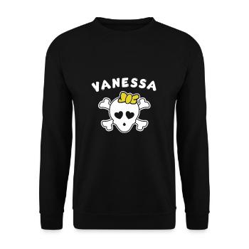 Pirate Vanessa, design for girls and women - Unisex Sweatshirt - black - Front - Alina (178cm) & Michal (187cm)