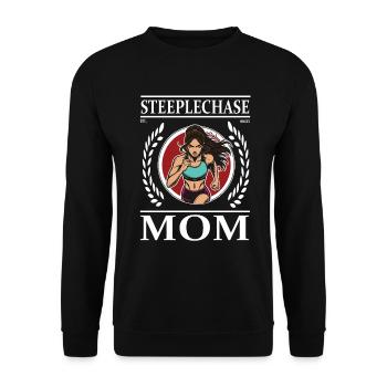 Steeplechace Mom - Course d’obstacles Mother Design - Sweat-shirt Unisexe - noir - Devant - Alina (178cm) & Michal (187cm)