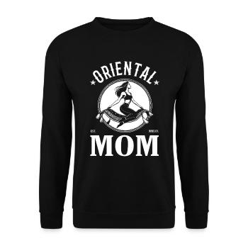 Oriental Mom – Liebe, Stärke & Tradition - Unisex Pullover - Schwarz - Vorne - Alina (178cm) & Michal (187cm)