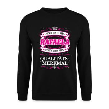 Caractéristique de qualité Rafaela tout simplement Première classe - Sweat-shirt Unisexe - noir - Devant - Alina (178cm) & Michal (187cm)