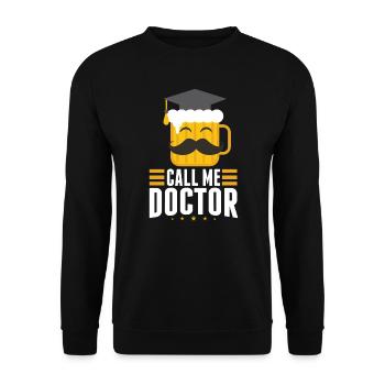 Gift for doctorate doctorate - Unisex Sweatshirt - black - Front - Alina (178cm) & Michal (187cm)