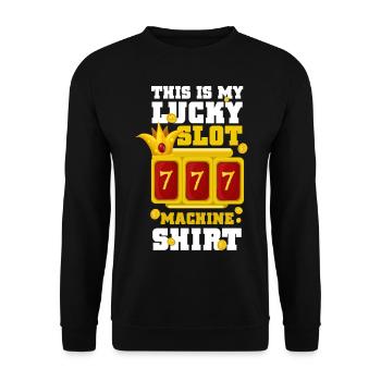 Casino Kasino Spielen Videospiele - Unisex Pullover - Schwarz - Vorne - Alina (178cm) & Michal (187cm)