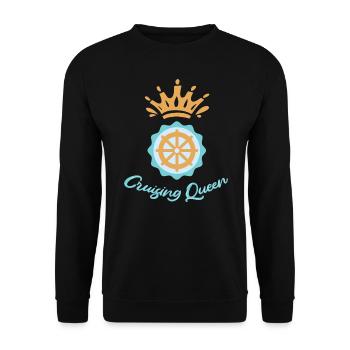Cruising Queen Cruise Ship - Unisex Sweatshirt - black - Front - Alina (178cm) & Michal (187cm)