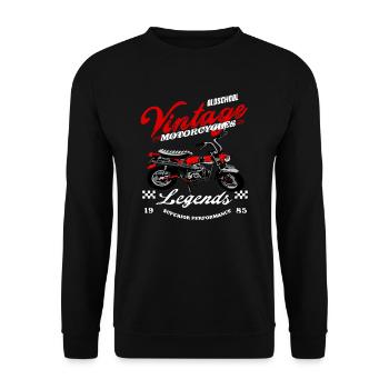 Mokick Moped Dax Kult - Unisex Pullover - Schwarz - Vorne - Alina (178cm) & Michal (187cm)