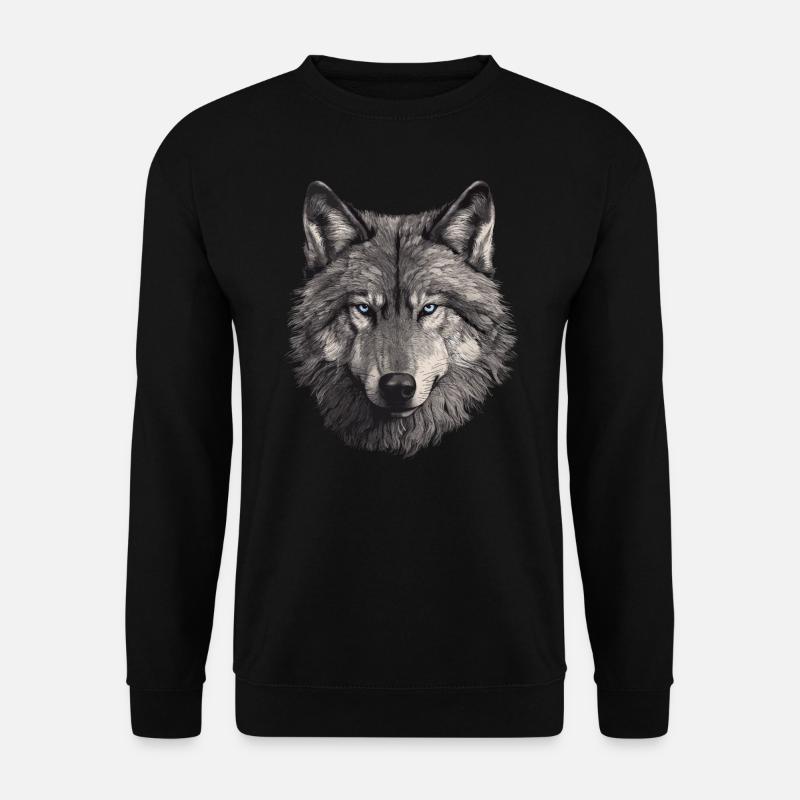 Wolf Wolfskopf Kratzspuren Krallen Wild - Unisex Pullover - Schwarz