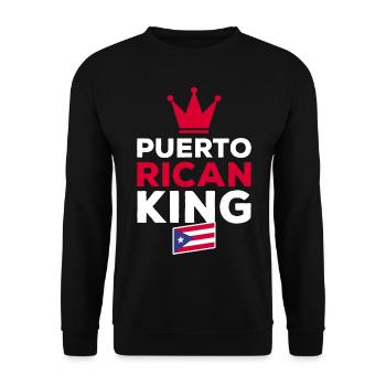 Puerto Rico | Puerto Ricaner Flagge Geschenkideen - Unisex Pullover - Schwarz - Vorne - Alina (178cm) & Michal (187cm)