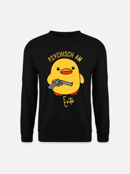 Psychisch am Ente - Unisex Pullover - Schwarz