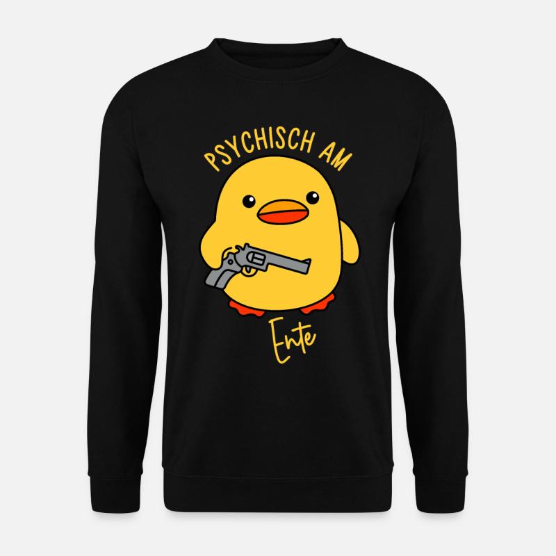 Psychisch am Ente - Unisex Pullover - Schwarz