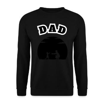Dad Little Girl Black - Unisex Sweatshirt - black - Front - Alina (178cm) & Michal (187cm)