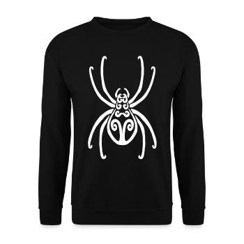Araignée blanche - Sweat-shirt Unisexe - noir - Devant - Alina (178cm) & Michal (187cm)