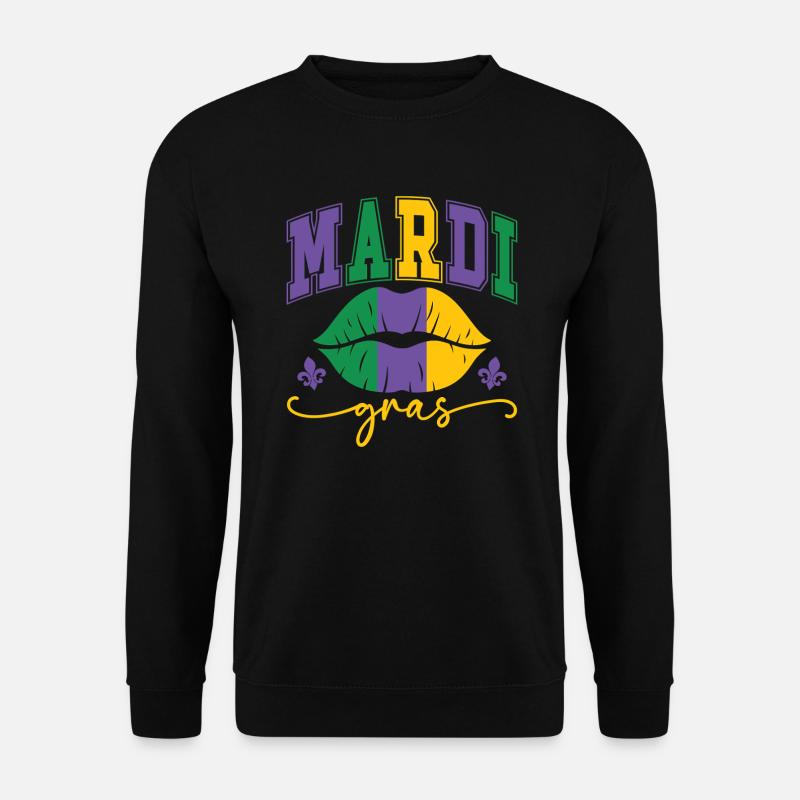 Mardi Gras Lips - Unisex Sweatshirt - black