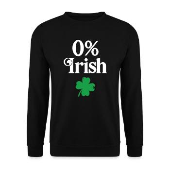 0 % Irlandais - Sweat-shirt Unisexe - noir - Devant - Alina (178cm) & Michal (187cm)