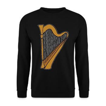 Harpe Instrument à cordes pincées Orchestre de musique - Sweat-shirt Unisexe - noir - Devant - Alina (178cm) & Michal (187cm)