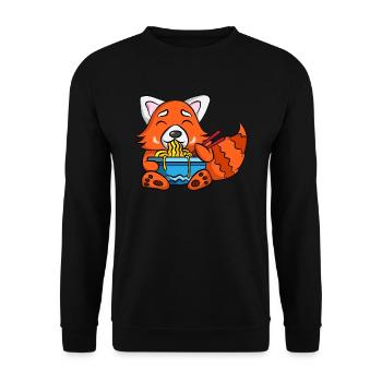 Ramen Life Motiv Raccoon Chemise Motif Ramen Noodle - Sweat-shirt Unisexe - noir - Devant - Alina (178cm) & Michal (187cm)