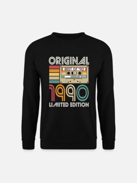 Jahrgang 1990 Original Retro Vintage Geburtstag - Unisex Pullover - Schwarz