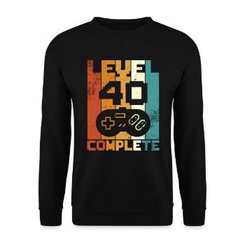 40 ans rétro 40 anniversaire drôle - Sweat-shirt Unisexe - noir - Devant - Alina (178cm) & Michal (187cm)