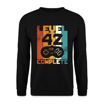 42 years retro 42 birthday funny - Unisex Sweatshirt - black - Front - Alina (178cm) & Michal (187cm)