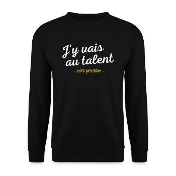 Humour sarcasme homme sarcastique parfait talent - Sweat-shirt Unisexe - noir - Devant - Alina (178cm) & Michal (187cm)