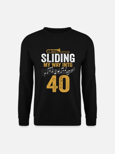40. Geburtstag Posaune Blasmusik Posaunist - Unisex Pullover - Schwarz