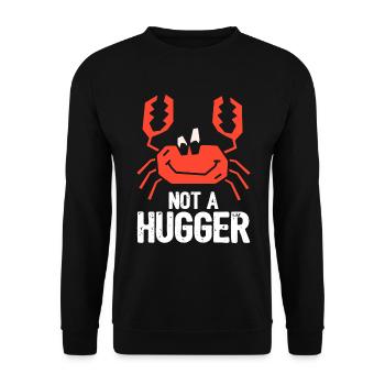 Crab Not A Hugger - Unisex Sweatshirt - black - Front - Alina (178cm) & Michal (187cm)