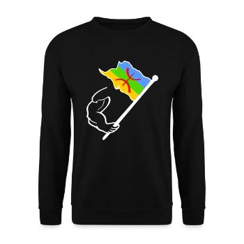 Drapeau amazigh - Sweat-shirt Unisexe - noir - Devant - Alina (178cm) & Michal (187cm)