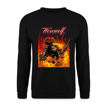 Werewolf Design - Unisex Sweatshirt - black - Front - Alina (178cm) & Michal (187cm)