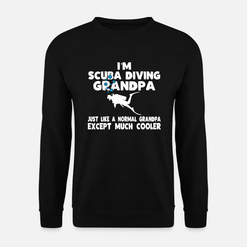 scuba diving grandpa - Unisex Pullover - Schwarz