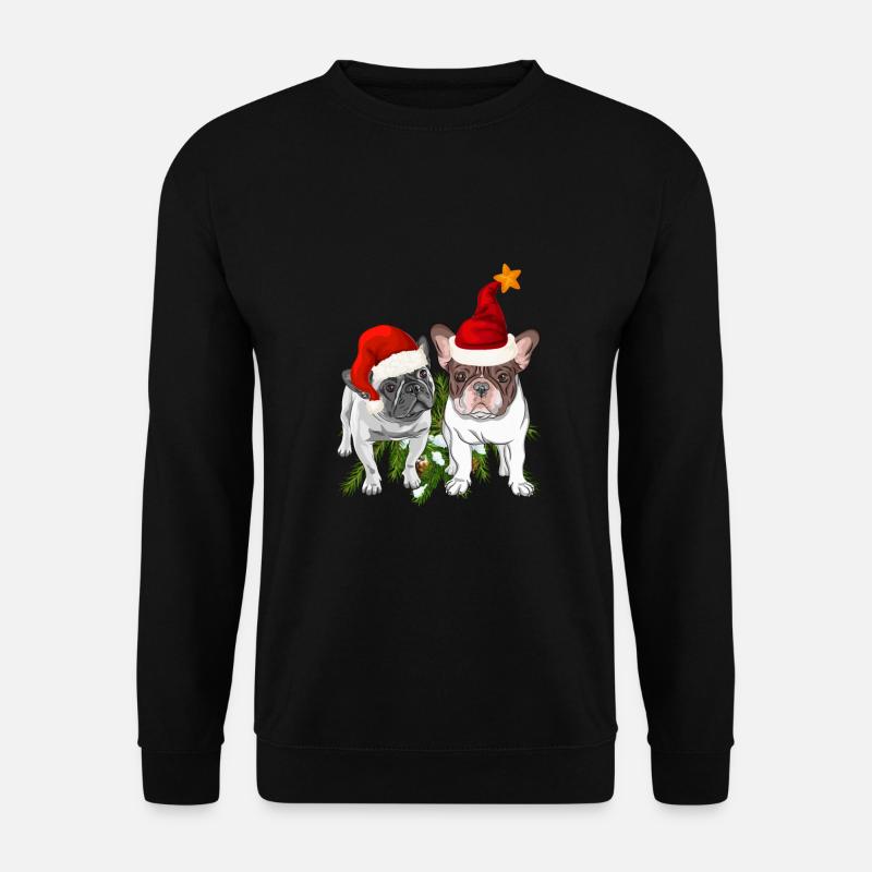 Französische Bulldogge Weihnachten - Unisex Pullover - Schwarz