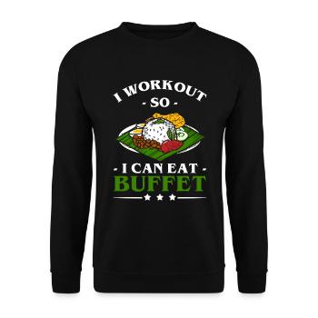 Food counter grill delicacies - Unisex Sweatshirt - black - Front - Alina (178cm) & Michal (187cm)