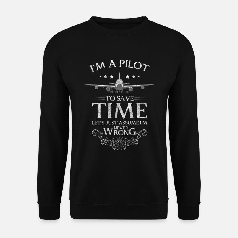 Flugzeug Flieger Jet Kunstflieger - Unisex Pullover - Schwarz