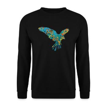 Blue Bird - Unisex Sweatshirt - black - Front - Alina (178cm) & Michal (187cm)