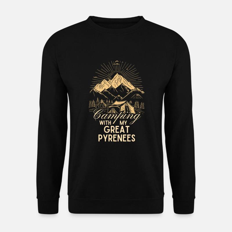 Pyrenäenberghund Zelten Wandern Outdoor - Unisex Pullover - Schwarz
