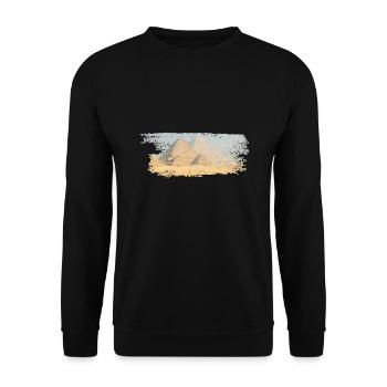 Paintbrush Pyramiden - Unisex Pullover - Schwarz - Vorne - Alina (178cm) & Michal (187cm)