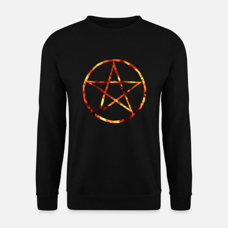 Pentagram fire - Unisex Sweatshirt - black