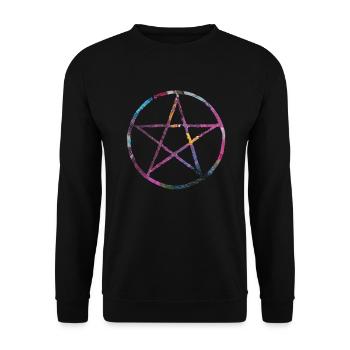 Pentagram paint - Unisex Sweatshirt - black - Front - Alina (178cm) & Michal (187cm)