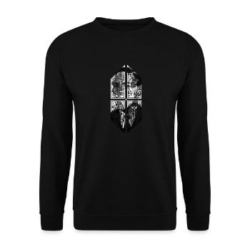 Cthulhu ornament Lovecraft - Unisex Sweatshirt - black - Front - Alina (178cm) & Michal (187cm)